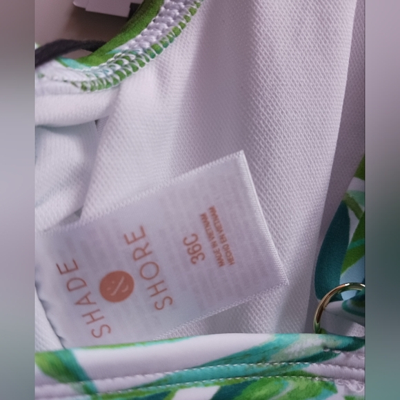 NWT SHADE & SHORE LADIES SIZE 36C Bikini Top Only Green - Picture 4 of 6